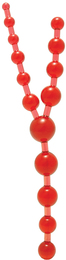 TRIPLE ANAL PLEASURE BEADS - CLEAR RED